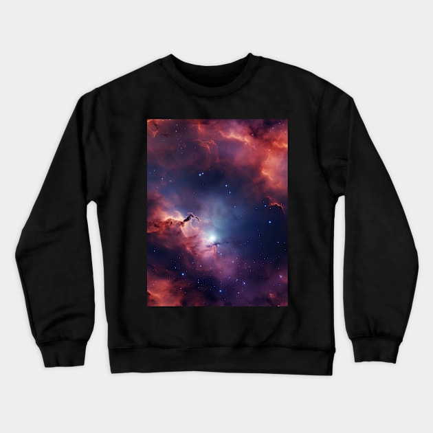 Stellar Odyssey: Cosmic Nebula Embrace Crewneck Sweatshirt by star trek fanart and more